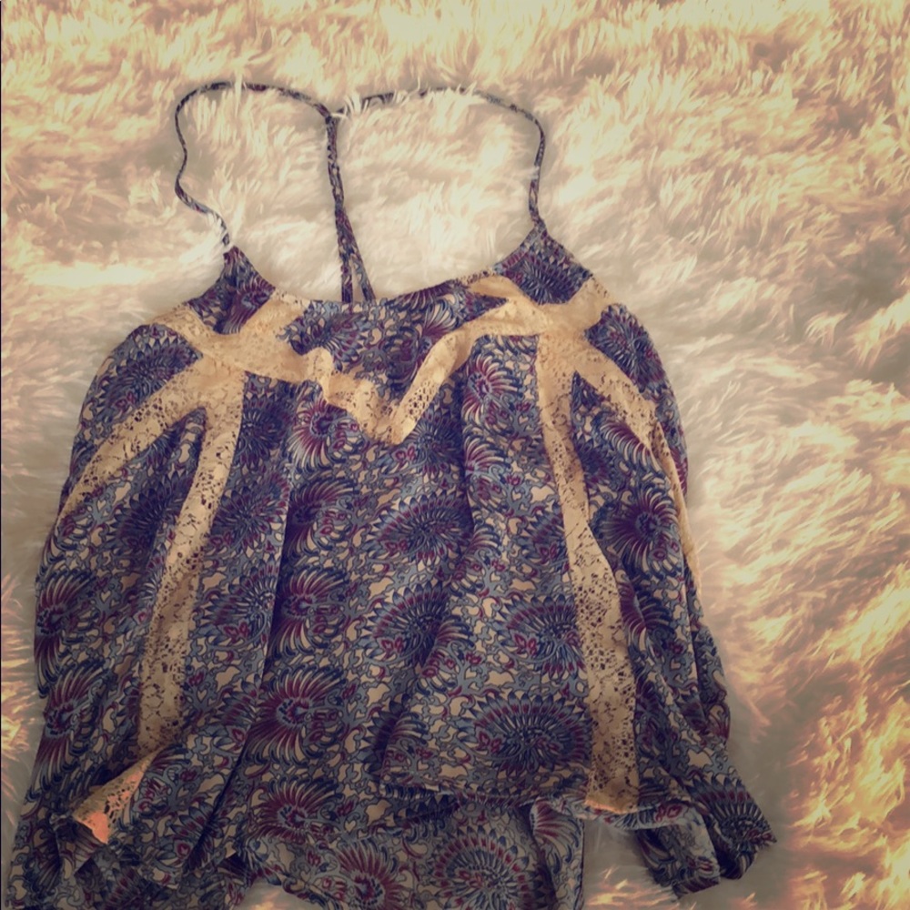 Sugarlips tank top - floral lace - XS